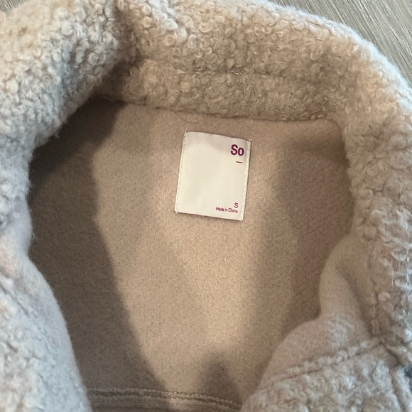 Tan cropped Sherpa teddy jacket - Picture 5 of 5